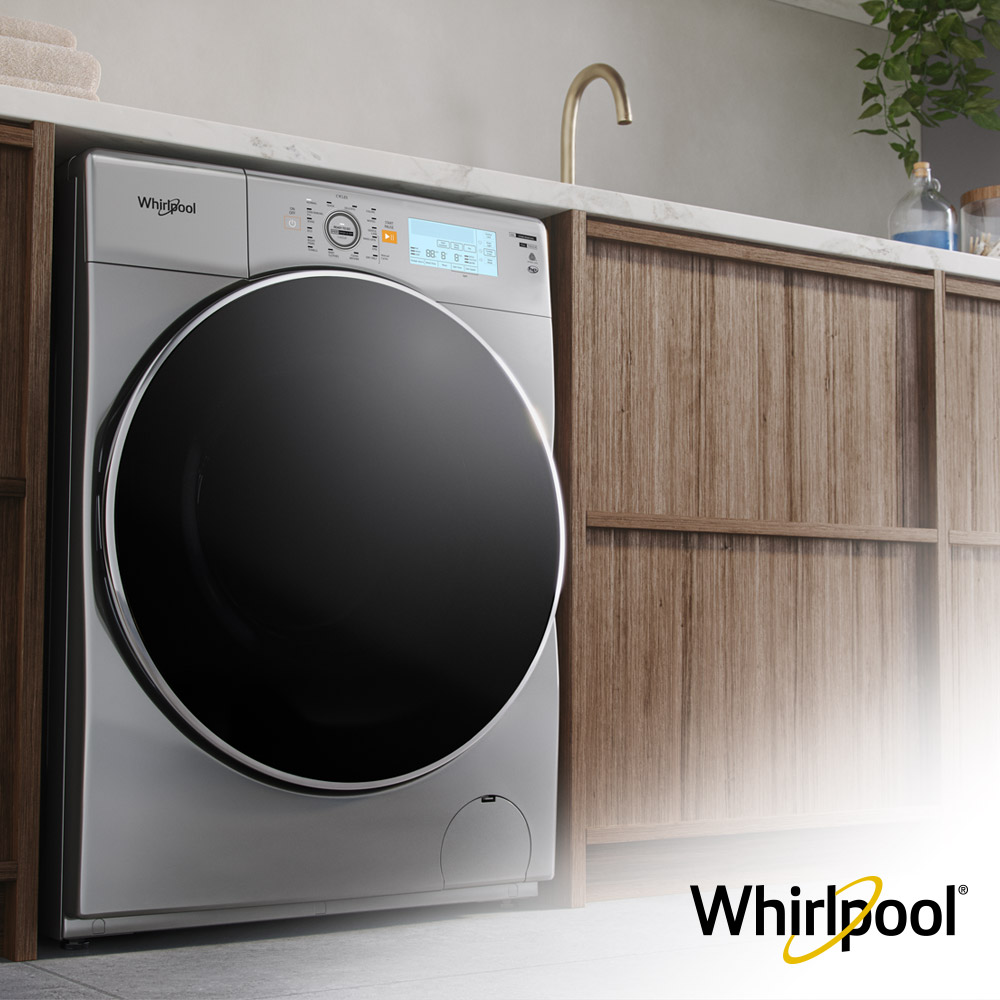 Lavadora secadora carga frontal Whirlpool 7501545510465 Sistema de lavado de alta eficiencia.