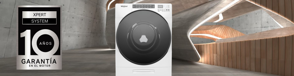 Lavasecadoras Whirlpool 883049602639 con sistéma automático Load&Go que recargas cada 40 lavadas además de cloro y suavizante.