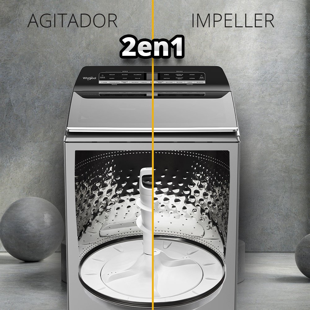 Lavadoras Whirlpool 883049636306 con conexión Wi-Fi, funcionalidad con google assitant, dispensador automático Load&Go y agitador removible.