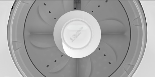 Lavadora Whirlpool 8MWTWCO13WJM Canasta de acero inoxidable y medidor de Smart Load en el interior.