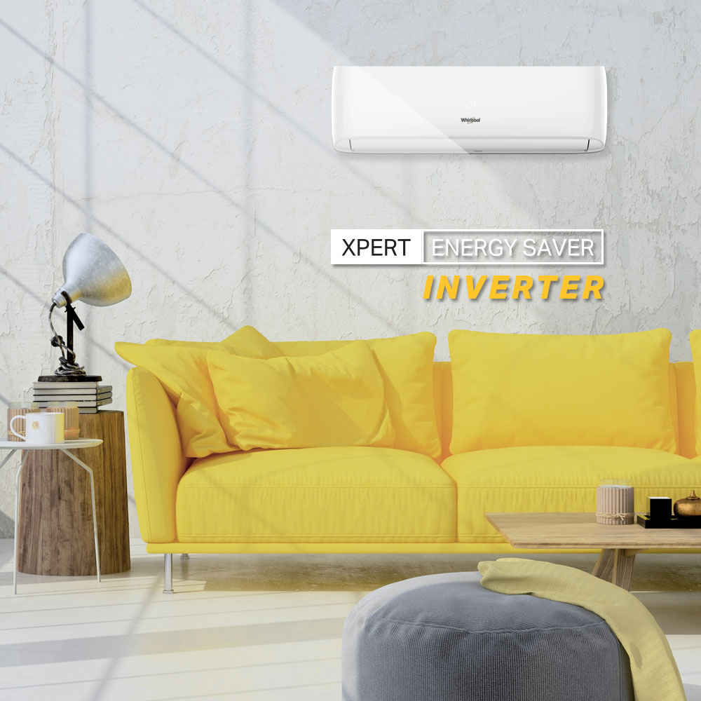 Aire acondicionado Whirlpool 883049636405 Minisplit 12000 BTU con filtro HD.