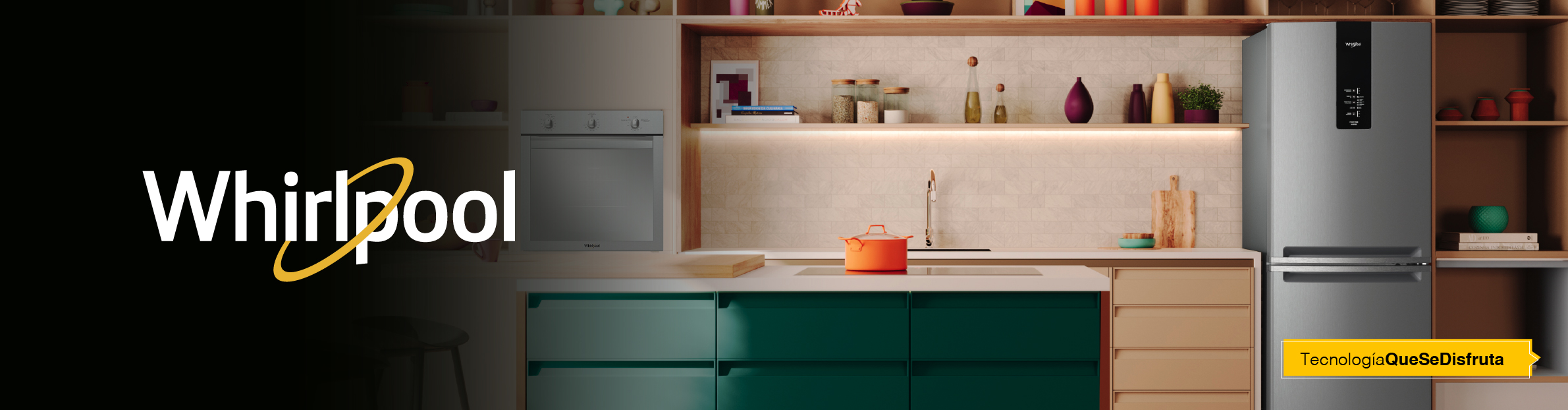 Nevecón 4 puertas Whirlpool 7501545587931. con gran capacidad de almacenamiento y flexibilidad de acomodación.