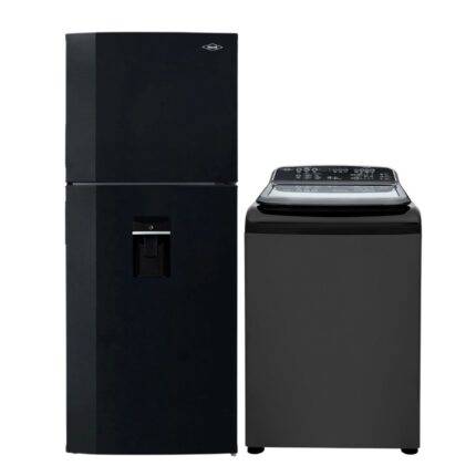 Combo Haceb Lavadora AV ZOU 16 KG D NE + Nevera NEV ALC 404 Negro