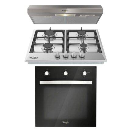 Combo Whirlpool Campana WH7610S+ Estufa WP2420S + Horno WOA105F