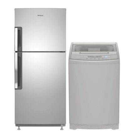 Combo Whirlpool Nevera  WRM22CKTWW + Lavadora WWI10ASHLS